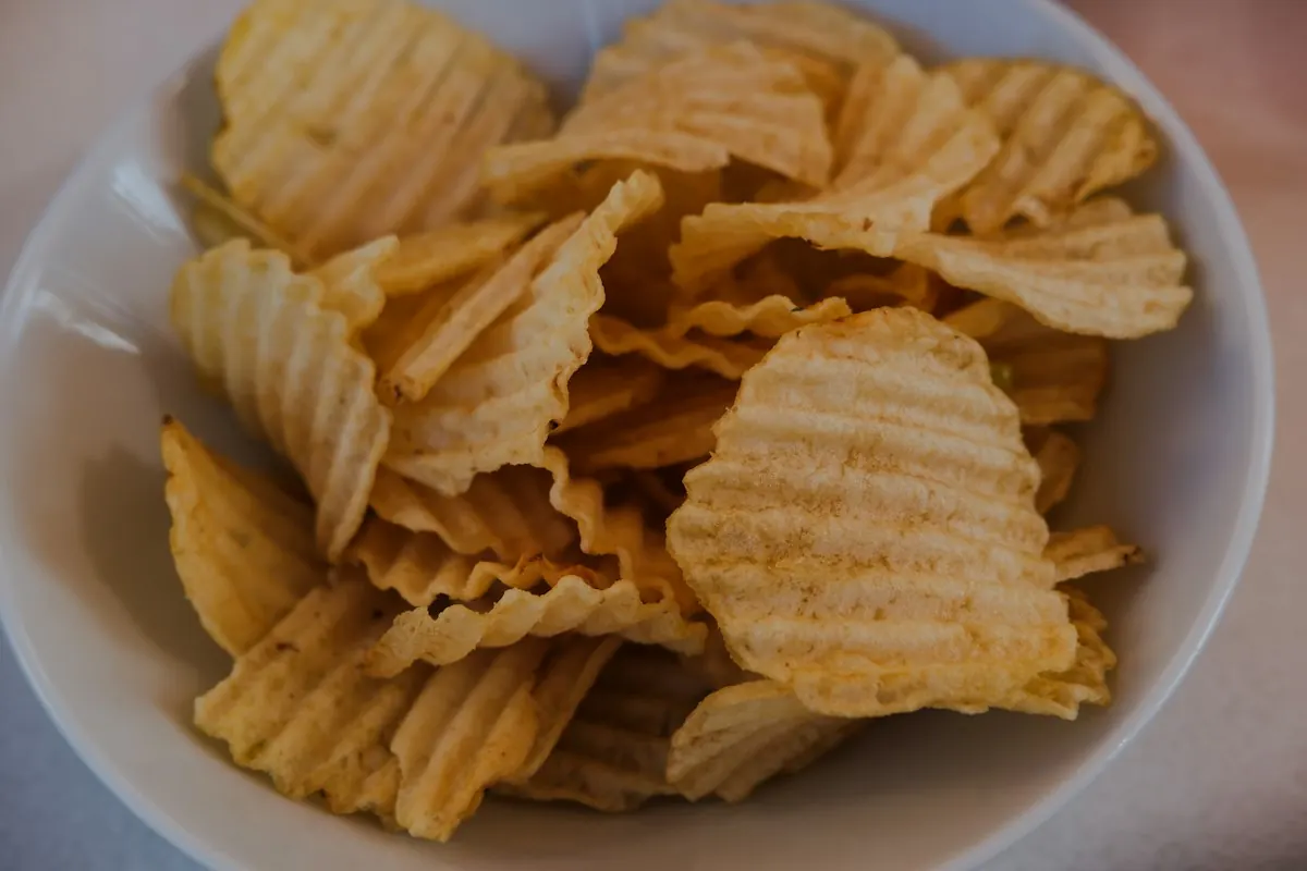 Bowl of potato chips