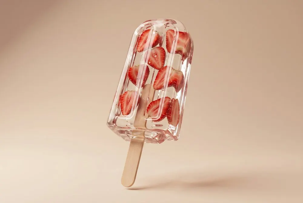 Frozen fruit popsicle